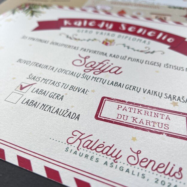 Tradicinis asmeninis Kalėdų Senelio laiškas