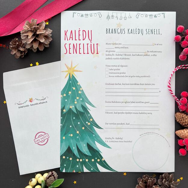 Laiškas-atsakymas skirtas Kalėdų Seneliui 